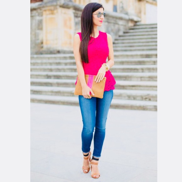Michael Kors Tops - ❗️Michael Kors Pink Peplum Top